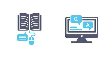 Online Learning and Faq Icon vector