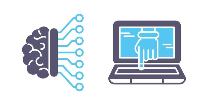 Machine Learning and Hacking Icon vector