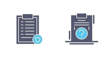 List Protection and Question Icon vector