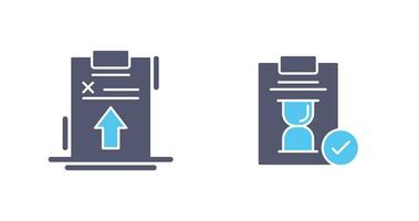 Upload and Hourglass Icon vector