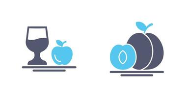 Healthy and Apricot Icon vector