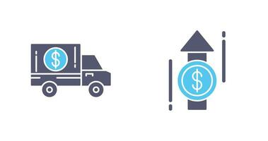 Delivery Truck and Profit Icon vector