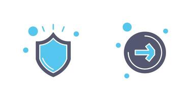 Shield and Right  Icon vector