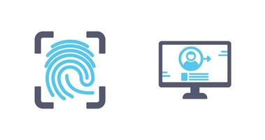 Log and Finger Print Icon vector