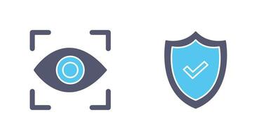 Eye Scan and security Icon vector