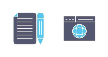 page and web page Icon vector