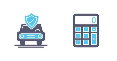 Car and Calculator Icon vector