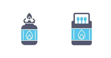 Camping Gas and Matches Icon vector