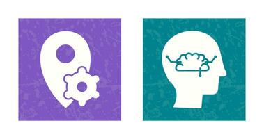 thinking and knowledge  Icon vector