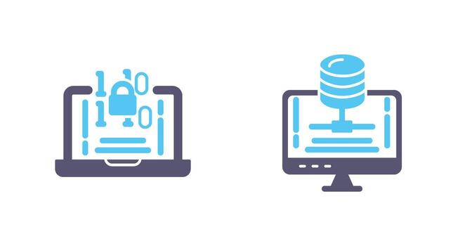 Encryption and Server Icon vector