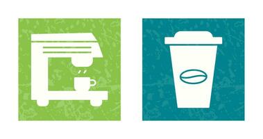 Coffee Machine and Coffee cup Icon vector