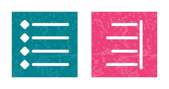 con viñetas lista y Derecha alinear icono vector