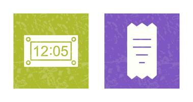 timer and receipt Icon vector