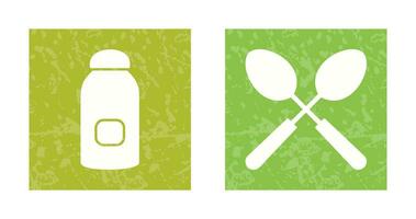 syrup and spoon Icon vector