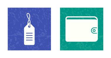 sale tag and wallet  Icon vector