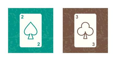 spades cards and clubs card Icon vector