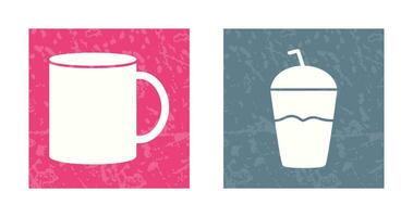 Coffee mug and Frappe Icon vector