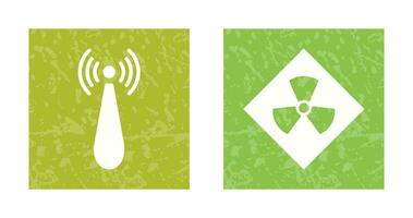 non ionizing radiation and radiation Icon vector