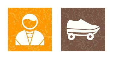 Man and Skates Icon vector