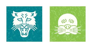 Puma and seal Icon vector