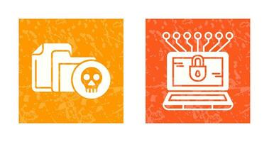 Infected File and Money Hacking Icon vector