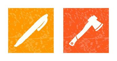 Marker and Axe Icon vector