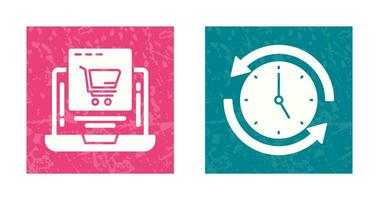 Add to Cart and Run time Icon vector