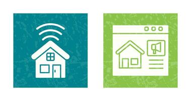 Smart house and Marketing Icon vector