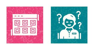 Layout and Confuse Icon vector
