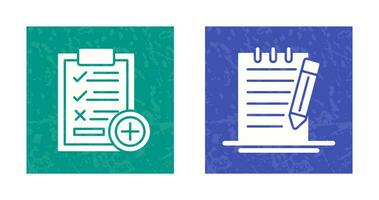 Medical Examination List and Check Up List Icon vector