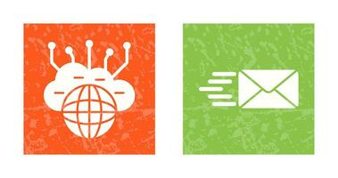 Computing Cloud and Mail Icon vector