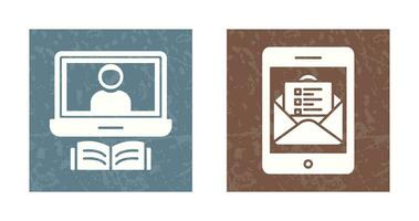 Lesson and Email Icon vector