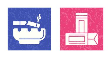 Broken Cigarette and Chewing Gum Icon vector