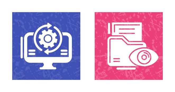 sincronización y datos visualización icono vector