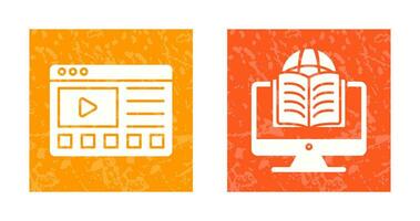 Online Tutorials and Learning Icon vector