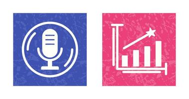 Microphone and Line Bars Icon vector