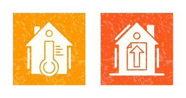 Temperature and Upload Icon vector