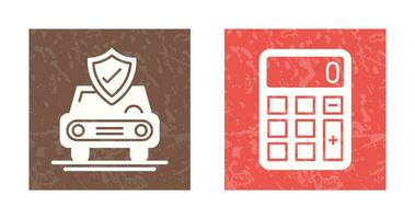 Car and Calculator Icon vector