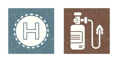 Helipad and Oxygen Icon vector