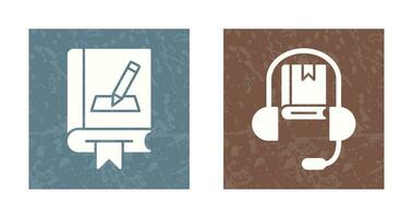 Editing and Audio Book Icon vector