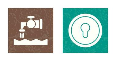 Water House and Key Hole Icon vector