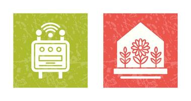 Chip and User Farm House Icon vector