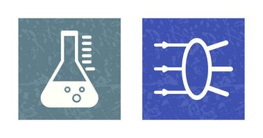 Refraction and beaker Icon vector