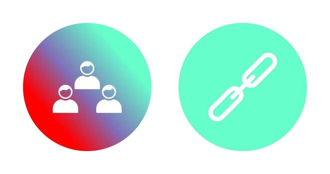 link building and team members  Icon vector