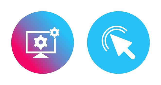 hacer clic y desarrollo herramientas icono vector