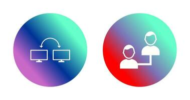 connected systems and connected profiles  Icon vector