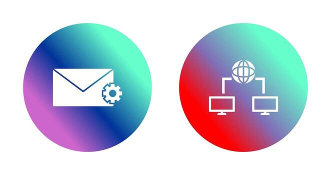 mensaje ajuste y Internet conectividad icono vector