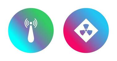 non ionizing radiation and radiation Icon vector