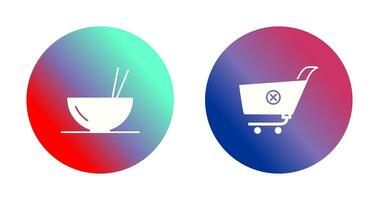 food and cancel order Icon vector