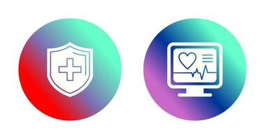 Protection and Plus Icon vector